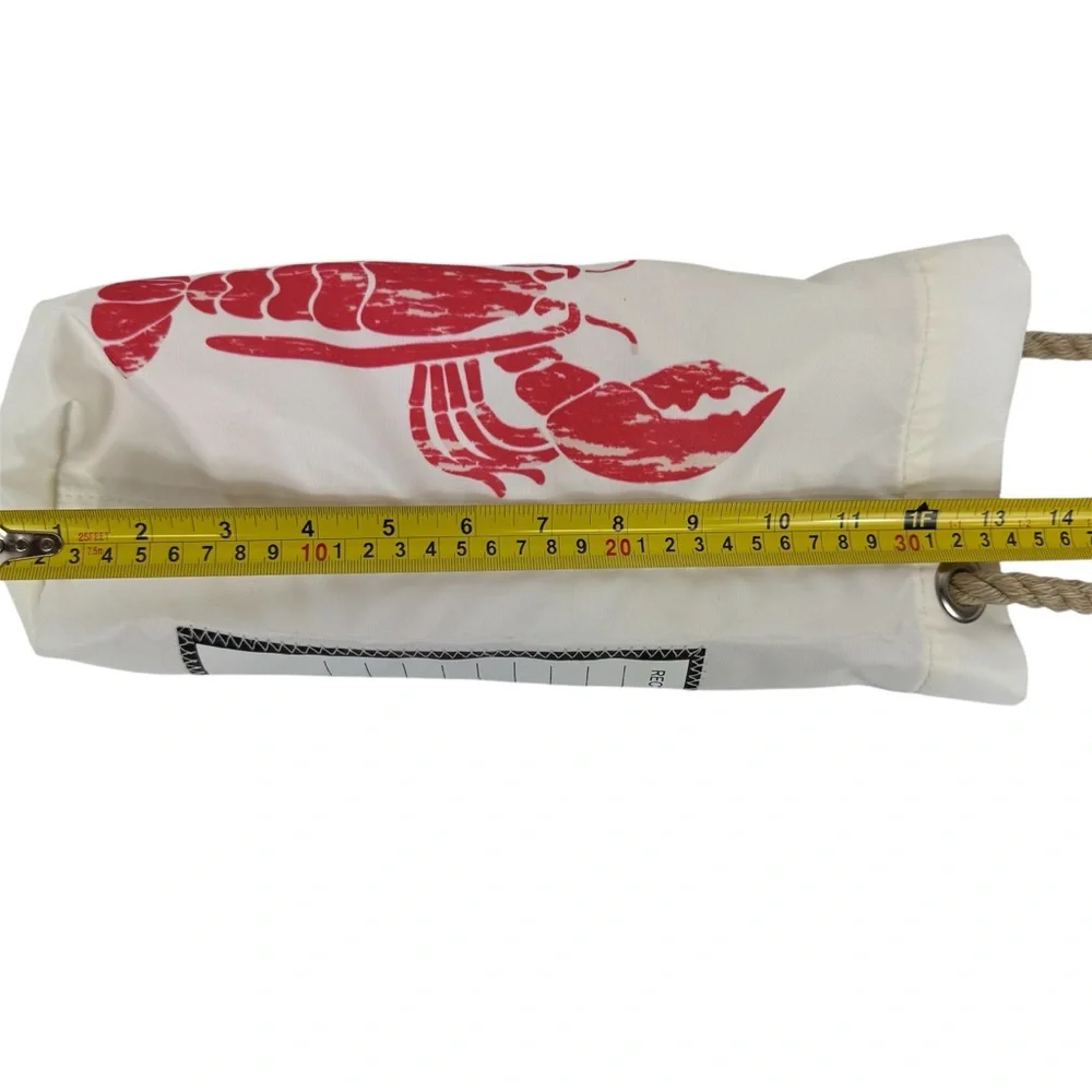 Sea Bags of Maine Lobster recycled sail wine bag red & white one of a kind 🦞RARE - Picture 10 of 11
